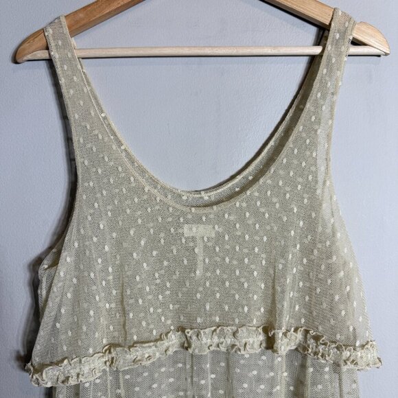Intimately Free People Sheer Lace Midi Dress Women's Small Cream Boho Festival - Picture 11 of 14